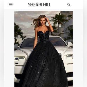 Sherri Hill Black Prom Pageant Dress